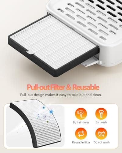 Nail Dust Collector with Reusable Filters, Rechargeable 3800RPM Powerful Vacuum Fan Extractor, Low Noise Dust Suction Machine for Acrylic Gel Nail Polishing, Portable Manicure &Pedicure Tool - Thumbnail 4