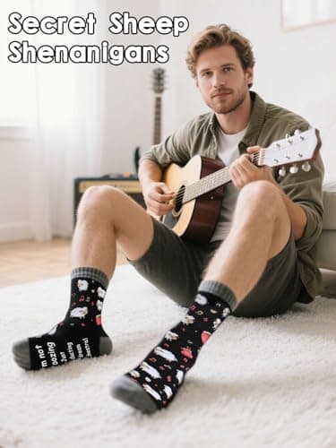 Biswitif Dad Gifts Funny Sleeping Socks, Birthday Fathers Day Christmas for Men Him - Cool Novelty Stocking Stuffers with I'm Not Snoozing Saying - Thumbnail 4