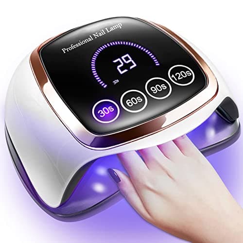 Gugusure UV LED Nail Lamp, Upgrade 180W Nail Dryer for Gel Polish with LCD Display, Auto Sensor and 4 Timer Settings, Professional Curing Lamp Light with 42 Beads for Salon and Home - Image 1
