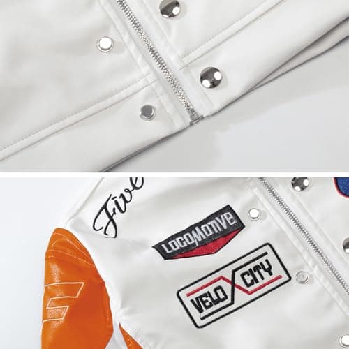 Aelfric Eden Cropped Leather Jacket Women PU Crop Moto Biker Racing Trendy Fashion Casual Coats - Thumbnail 4