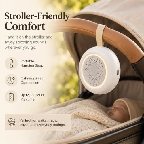 Portable White Noise Machine for Baby, 24 Nursery Sleep Sounds, Night Light - Thumbnail 5