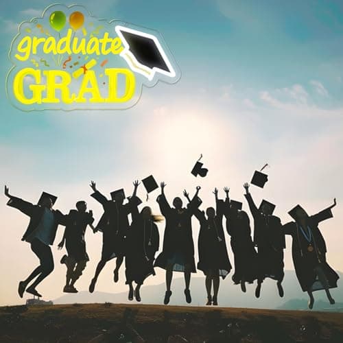 LED Neon Congrats Grad Signs Dimmable Graduation Party Decoration for Prom Party, Class of 2026 Celebrations, Graduation Gift for Boys Girls-15.8x9.6 IN-USB Powered-Acrylic - Thumbnail 4