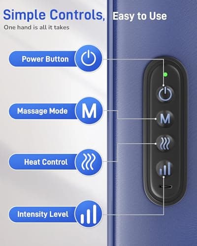 Musugy Neck Massager with Heat : Cordless Neck and Shoulder Massager for Pain Relief Deep Tissue - 3 Modes, 2 Intensity & 2 Heat, Daily Comfort for Desk Workers, At-Home Use, Women, Men - Thumbnail 5