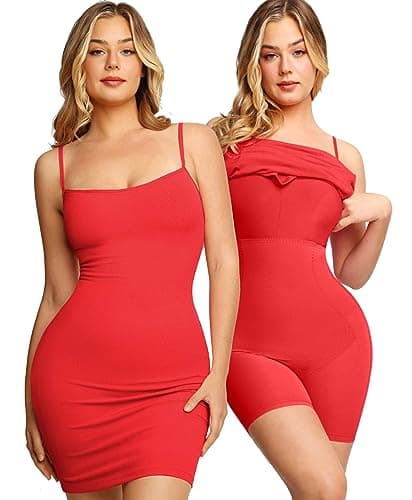 Popilush Summer Dresses for Women 2026 - Club Dress Cocktail Shapewear Mini Dress Spaghetti Straps Dinner Date Night Bodycon Red - Image 1