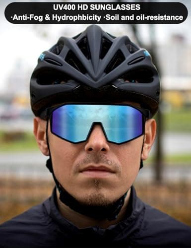 BangLong Sports Sunglasses for Men Women - UV400 Protection Baseball Sun Glasses TR90 for Running Cycling Baseball Fishing, blue - Thumbnail 6