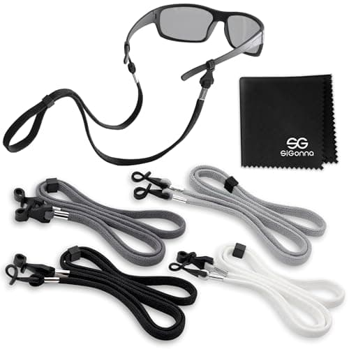 SIGONNA Eyeglass Holder Straps - 4 Premium Eyeglasses Cord for Men - Eye Glass Accessory Chain for Women - Sunglass Lanyard Around Neck - 4 Cords - Image 1