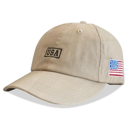 LELVK American Flag Patriotic Baseball Cap | Embroidered USA Flag 100% Cotton Adjustable Hat for Men & Women - Thumbnail 2