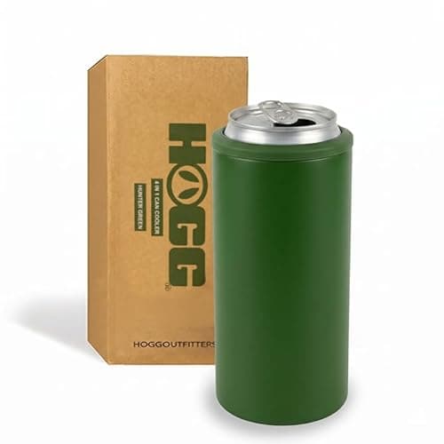 4 in 1 Universal Can Cooler - Hunter Green, Can Holder Insulated, Beer Bottle Cooler, Universal Holder for All Drink Sizes, Stainless Steel Insulated Tumbler, Tailgating Accessories - Image 1