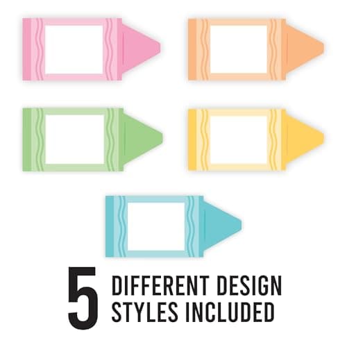 Self Adhesive Name Tags Sticker -70 Student Nametags Sticker, Cubby Name Tags for Classroom Decor, Classroom Labels for Bins, Reunion Baby Shower Birthday Party Supplies, Crayon Sticky Locker Tags - Thumbnail 2