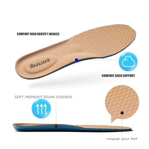 BEAUSEEN Women's Penny Loafers Slip-On - Lightweight Breathable Suede Driving Moccasins,Cute Business Casual Dress Shoes for Work & Travel Beige, 9.5 US - Thumbnail 6