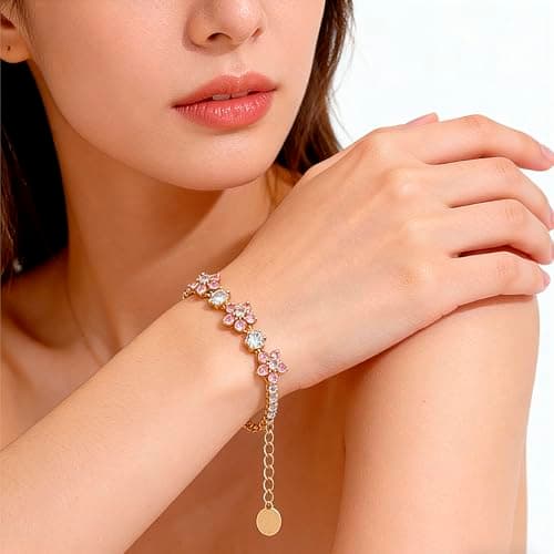 KodoBidden Plated Stainless Steel Lucky 4 Leaf Gold,Erling Silver Dainty Simple Women Charm Link Bracelet,joyas para mujer,Birthday Anniversary Christmas Jewelry Gifts,Unisex,Jewelry Gifts for Women - Thumbnail 6