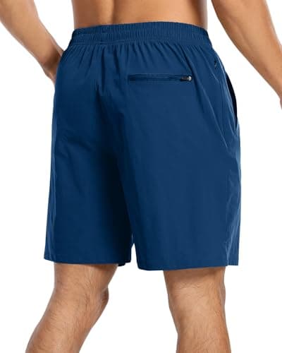 Lempue 2 Pack Mens Athletic Workout Shorts 7 Inch Quick Dry Gym Shorts with Pockets, Sports Tennis Running Shorts for Men - Thumbnail 2