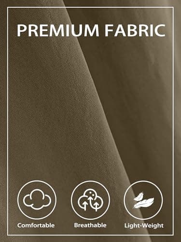 Crastimo Men Baggy Hiking Pants Elasticity Waist Drawstring Tapered Leg Jogging 4 Pockets Cozy Boy Sweatpants 2026 Spring Valentine Day Gift Khaki XL - Thumbnail 4