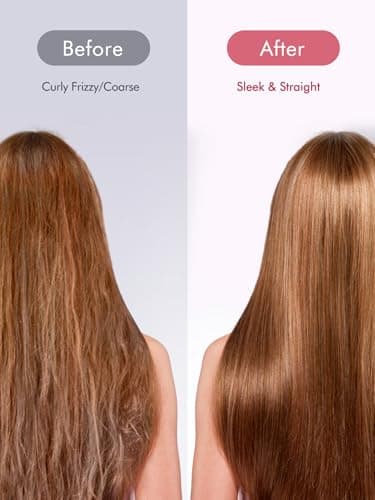 LANDOT Wide Flat Iron Hair Straightener - 1.75" Professional Ceramic Straightening Iron for Faster Styling, Extra Shine Hair, Dual Voltage Adjust Temp 250-450℉ All Hair Types, Ideal for Busy Morning - Thumbnail 4