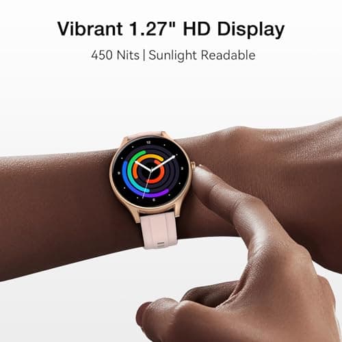 Smart Watch for Women (2 Bands), 1.27” HD Touchscreen Fitness Tracker with Bluetooth Calls, 105+ Sports Modes, Heart Rate/SpO2/Sleep Monitor, IP68 Waterproof, Smartwatch Gift for Wife Mom Girlfriend - Thumbnail 2