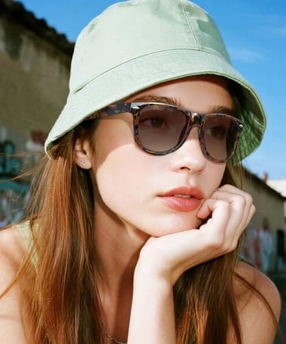 QALLY Polarized Sunglasses Womens Square Womens Sunglasses Trendy Classic Retro Sun Glasses Fashion UV400 Protection 3 Pack - Thumbnail 5