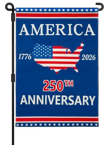 250 Anniversary USA Flag Garden Flags for Outside Double-Sided Patriotic Banner 12x18 Inch Yard Decor, Flag Only - Image 1