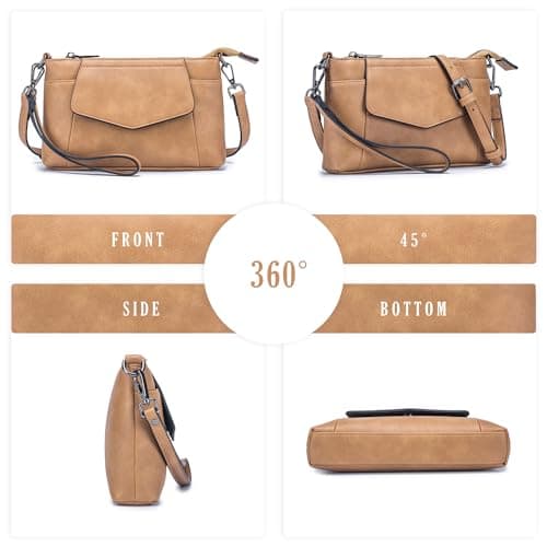 Switrock Small Crossbody Bags for Women, Cell Phone Bag Mini Over Wristlets Handbag Wallet Purse with Card Slots - Thumbnail 6