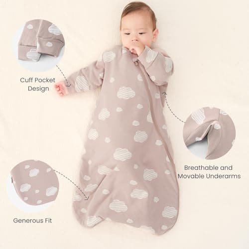 kaiya baby Unisex Sleeping Bag for Babies and Toddlers 1.0 Tog Sleep Sack 18-36 Months, Baby Sleep Sack, Newborn Sleep Sack, Wearable Blanket Baby, One Piece with Sleeves, Gifts for Baby, Pink - Thumbnail 6