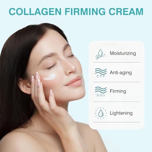 Collagen Cream for Face with Stem Cells Retinol Hyaluronic Acid Niacinamide for All Skin Types, Anti Wrinkle Cream for Women and Men, Skin Tightening & Firming and Neck, Hydrating Face Cream - Thumbnail 3