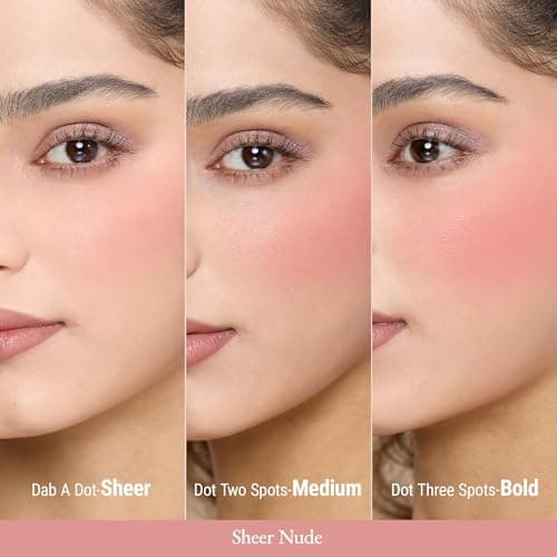 Exmiloo Liquid Blush – Natural Matte Blush for Cheeks, Long-Lasting Buildable Matte Blush Liquid for Everyday Looks, Vegan & Cruelty-Free, Sheer Nude - Thumbnail 4