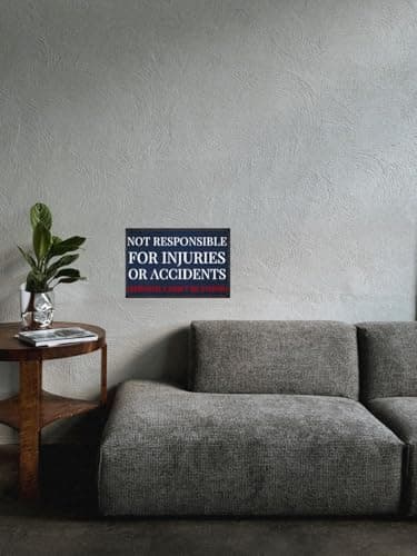 Carastora Funny Metal Tin Sign – Vintage Wall Decor for Garage, Bar, Man Cave, or Workshop, Humorous Warning Style Plaque, 12x8 Inch - Thumbnail 4