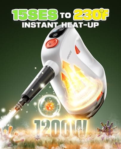 POPCHOSE Steam Cleaner with Detergent Dispenser, 15s Heat-Up Handheld Steam Cleaner for Home, 500ml Removable Water Tank, Lightweight Portable Steamer for Cleaning Grout, Windows, Kitchen, Easy Refill - Thumbnail 4