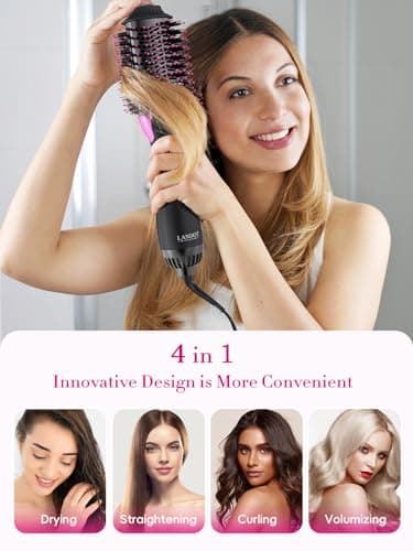 One-Step Hot Hair Blow Dryer Brush, Easy Salon-Style Blowouts, Less Frizz, More Shine, 3 Temps 2 Speeds, 60mm Barrel - Thumbnail 2