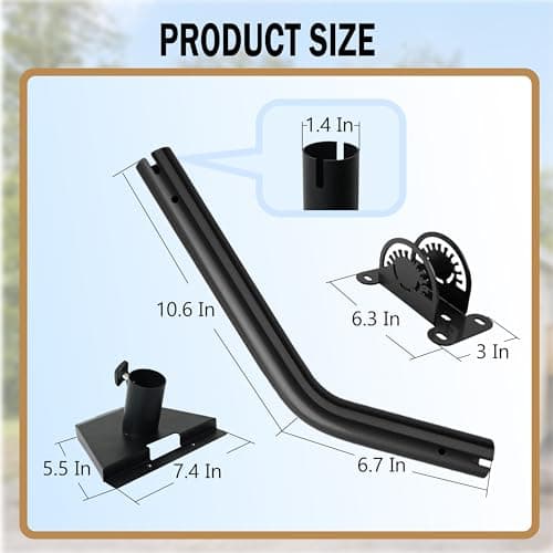 LackNLids Starlink Roof Mount, Heavy Duty Starlink Mounting Kit for Standard Gen 3/4X/V3/4, Adjustable Wall & Roof Bracket for Starlink Internet Dish, Weather-Resistant, Easy Installation (Black) - Thumbnail 6