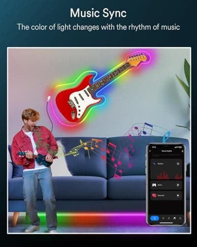 Smart Neon Rope Light, Waterproof Color Changing Flexible Silicone Led Strip Lights Compatible with Alexa Google Assistant - Thumbnail 6