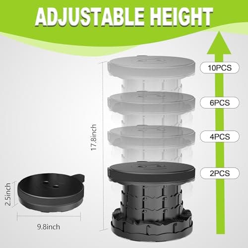 ALEVMOOM Upgraded Nylon Collapsible Stool with 500lbs Max Weight Portable Retractable Folding Telescoping Stools for Adults Chair for Outdoor Camping Fishing Hiking BBQ(Nylon Black) - Thumbnail 3