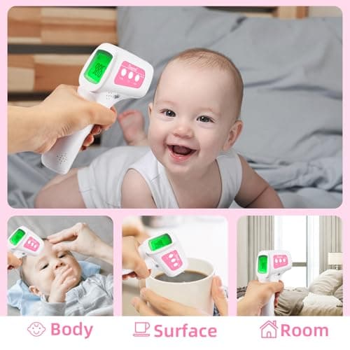 Snomd Non-Contact Infrared Forehead Thermometer for Adults, Kids & Baby, 3-in-1 No-Touch Digital Fever Temperature Gun, Accurate & Fast Reading - Thumbnail 3