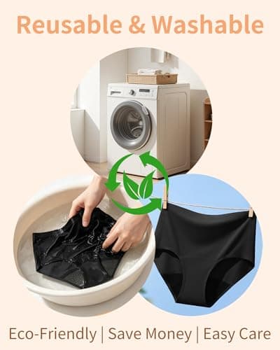 anthuth Period Underwear for Women High-Waist, Leakproof Reusable Panties for Heavy Flow & Bladder Leak Incontinence - Thumbnail 6