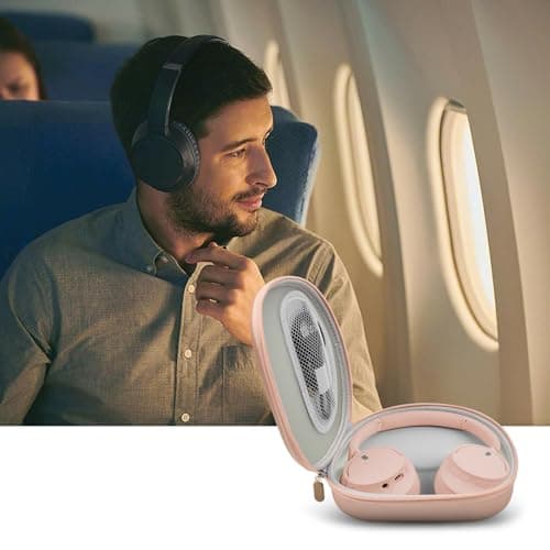 Headphone Case for Sony WH-CH720N WH-CH520 WH-1000XM4 for Soundcore Q20i Q20 Q30 for JBL Tune 720BT 510BT Noise Canceling Headphones, Wireless Headset Travel Bag (Box Only)(Rose Gold) - Thumbnail 6
