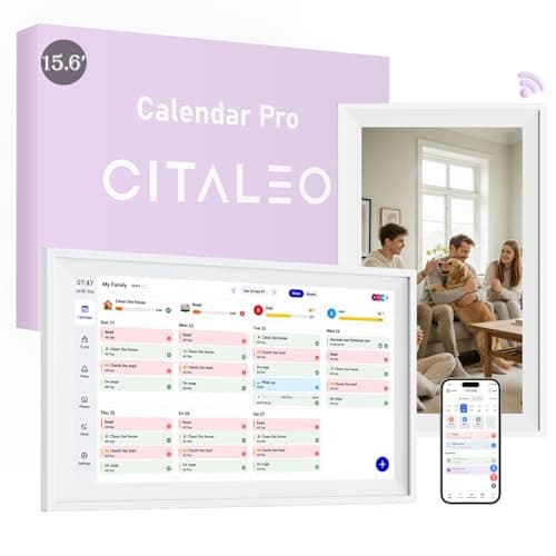 CITALEO Digital Calendar, 15.6-Inch Smart Calendar For Wall With WiFi, Chore Chart/Meal Planner, AI Photo Repair&Voice Record Wall Planner, Touchscreen Display for Family Schedules, No subscription