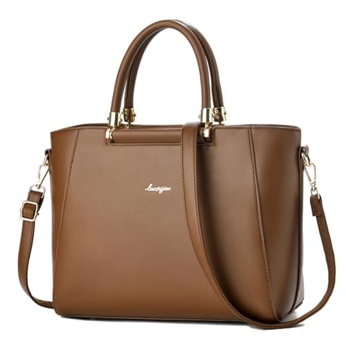 liuzhijiao Handbags and Purses for Women Satchel Crossbody Shoulderbag Top Handle Tote Bag for Office Dates Daily Commuting Caramel - Image 1