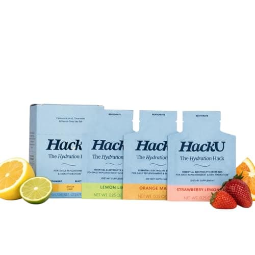 HackU Sugar-Free Electrolyte Packets for Body and Skin Hydration Support | Variety Pack | 10ct | Drink Mix - Image 1