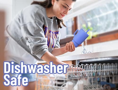 DLOCCOLD Silicone Straw Cup, Adorable Miniature Tumbler with Spill Proof Straw Handle, Tumbler Cup, 10oz, Easy to Clean - Thumbnail 5