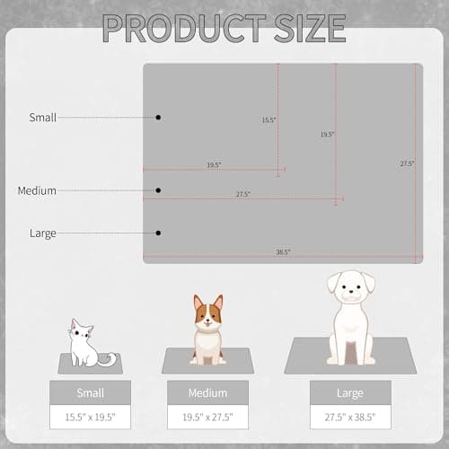 NACOCO Summer Pet Cooling Mat - Cat Dog Cushion Pad Sleeping Cool Comfortable Soft for Pets Kids and Adults (Grey French Bulldog, S) - Thumbnail 4