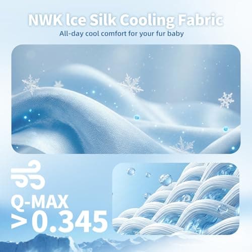 NWK Pet Cooling Mat -Q-Max>0.345 Ice Silk Cooling Mat for Dogs & Cats Portable & Washable Pet Cooling Blanket, Car Seats, Beds for Summer (Pink Cat, 27'' X 20'' X 0.3'') - Thumbnail 5