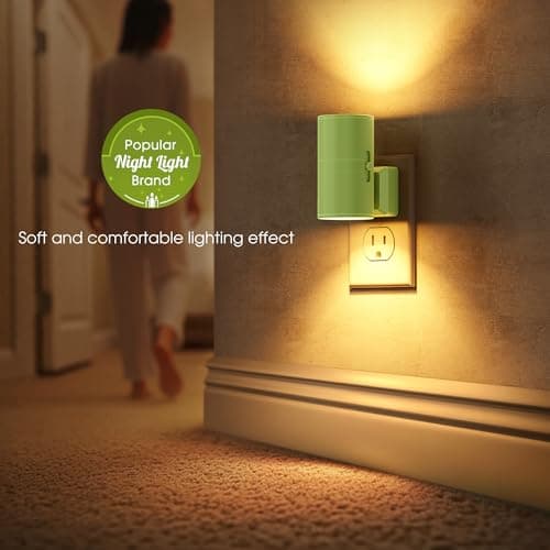 Briignite Night Lights Plug into Wall, Modern LED Night Light Plug in, Dusk to Dawn Sensor, Soft White 3000K, 0-100LM Adjustable Brightness, Dimmable NightLight for Hallway, Bedroom, Stairway, 2 Pack - Thumbnail 6