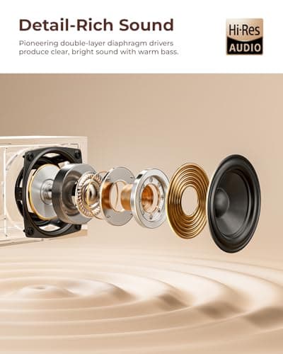 Qlearsoul ONE-S Vinyl Record Player with Bluetooth Input/Output, All-in-One Vintage Turntable Built in Speakers, Phono Preamp & DSP, AT-3600L Cartridge, 33/45 RPM (Black) - Thumbnail 3