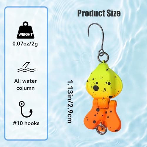 MSIZNX Trout Fishing Lures Kit - 5PCS Micro Finesse Lure Set - Tungsten Weighted Slow Sinking Glide Baits for Bass Panfish Crappie - All Water Column Freshwater Fishing Bait for Lake & River - Thumbnail 4
