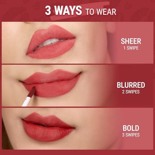 exmiloo Mini Lip Tint Lip Stain Set - 4 Colors Liquid Lipstain Kit for Matte & Metallic Finish, Lightweight Lip Cheek Tint Stain with Rich Varied Colors, Vegan & Cruelty-Free - Thumbnail 4