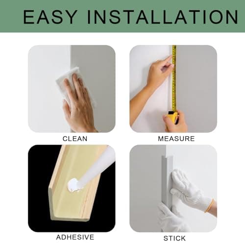 9Pcs 48" Wall Corner Protector,Pre-Cut Wall Corner Protector Guard Protection,Wood Grain Corner Trim for Door,Window Frames,Wooden Wall Edges(9Pcs-Walnut) - Thumbnail 6