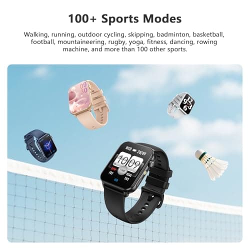 Blackview Smart Watch for Men Women,1.91" HD Touchscreen Fitness Watch with Flashlight, Bluetooth Notifications/Make Calls, Heart Rate/Sleep Monitor/2 Straps, Fitness Watch for Android/iPhone - Thumbnail 6
