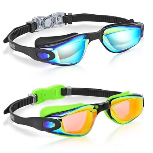 Aegend Swim Goggles for Kids Youth 3-14 Anti-Fog Anti-UV Comfort Fit Goggles for Swimming - Image 1