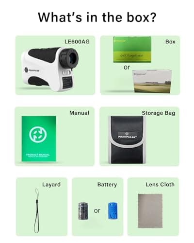 PEAKPULSE Golf Rangefinder 650 Yards with Pin Seeker & 6X Magnification - High Clarity LCD Display, Slope Mode, Waterproof Laser Range Finder for Golfing (No Magnets) - Thumbnail 5
