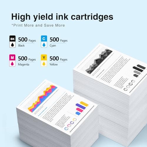 Starink LC501XL Ink Cartridges for Brother Printer Compatible for Brother LC501 Ink Cartridges LC501XL LC501 XL Fit for MFC-J1360DW MFC-J1410DW MFC-J1260W Printer -4 Pack Black Cyan Magenta Yellow - Thumbnail 3