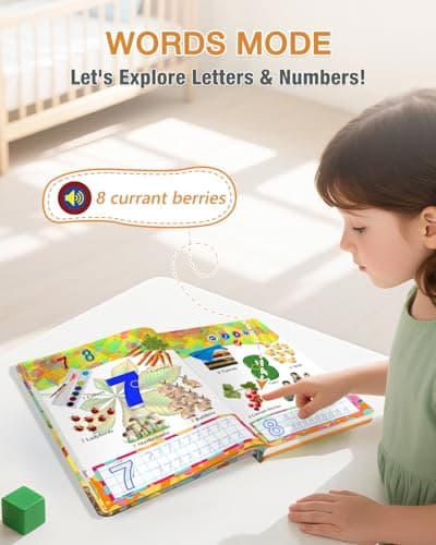 English Interactive Sound Book for Kid,Alphabet & Number Talking Book for Toddlers Age 3-5,Preschool ABC Learning Travel Toy for Boys Girls Birthday Gift 3 4 5 6 Year Old,Sensory Autism Toy,600+ Audio - Thumbnail 2